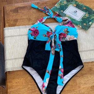 One piece woman’s bathing suit